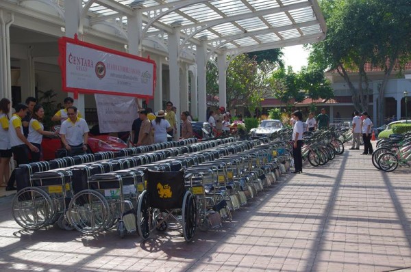 Donated wheelchairs (they didn`t offer me one!)