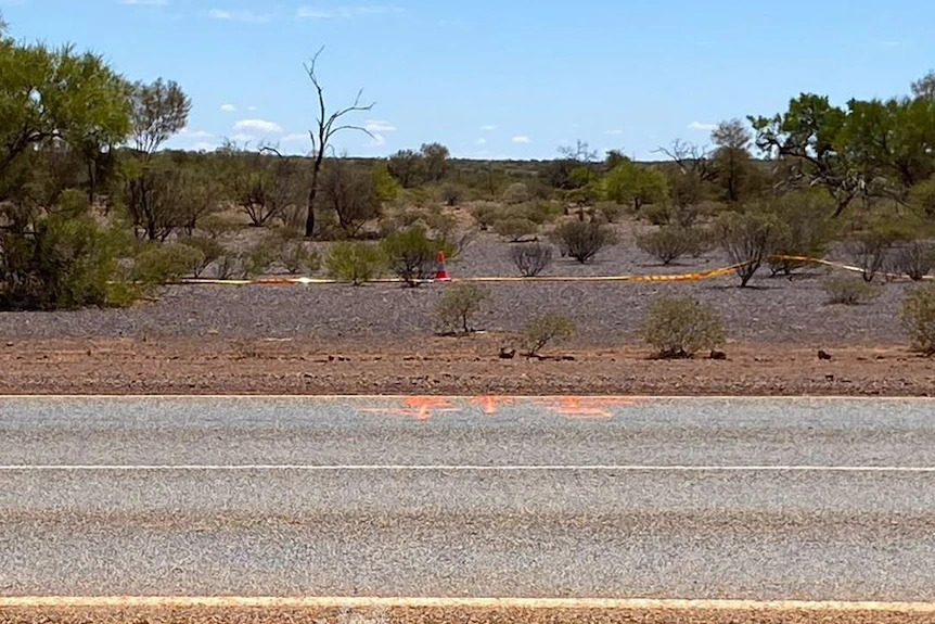 The stretch of Great Northern Highway where the capsule was found on Wednesday morning. (Suppllied: DFES)